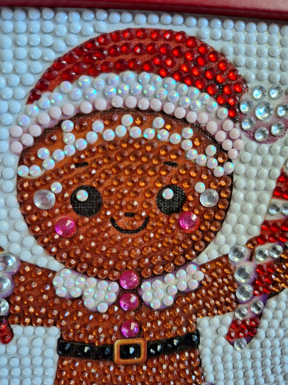 Handman Holiday Gingerbread Diamond Art Wall Frame - Red - Picture 2 of 3